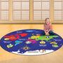 Child's World Map Floor Rug, thumbnail 1 of 1