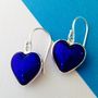Murano Glass And Silver Heart Earring, thumbnail 3 of 12