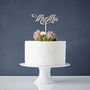 Elegant Mr And Mrs Wooden Wedding Cake Topper, thumbnail 1 of 2