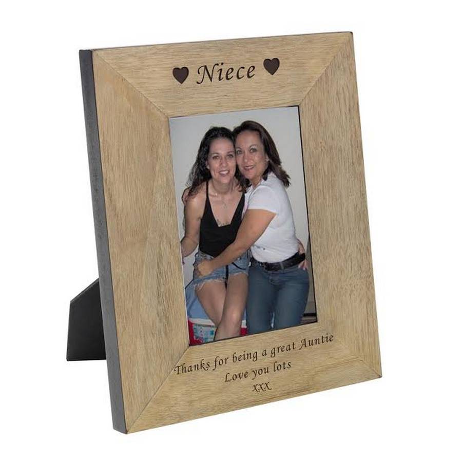 Niece Personalised Wooden Photo Frame By Chalk And Cheese Candles And ...