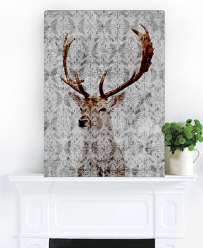 Highlands Stag Canvas Art, 2 of 4
