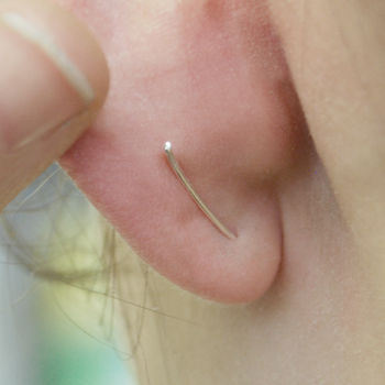 Beaded Sterling Silver Ear Cuff Earrings, 5 of 6