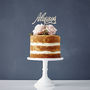 Elegant Always Wooden Wedding Cake Topper, thumbnail 1 of 2