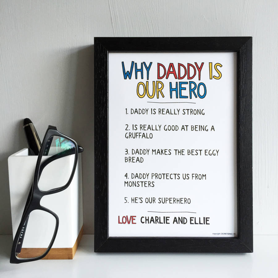 My dad store my hero gifts