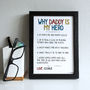 Personalised Why Dad Daddy Is My Hero Print, thumbnail 6 of 7