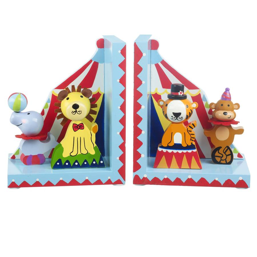 Wooden Vintage Circus Animal Bookends By Posh Totty Designs Interiors