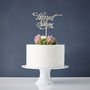 Elegant Personalised Couples Wooden Wedding Cake Topper, thumbnail 1 of 5