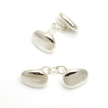 Silver Pebble Cufflinks, 2 of 5