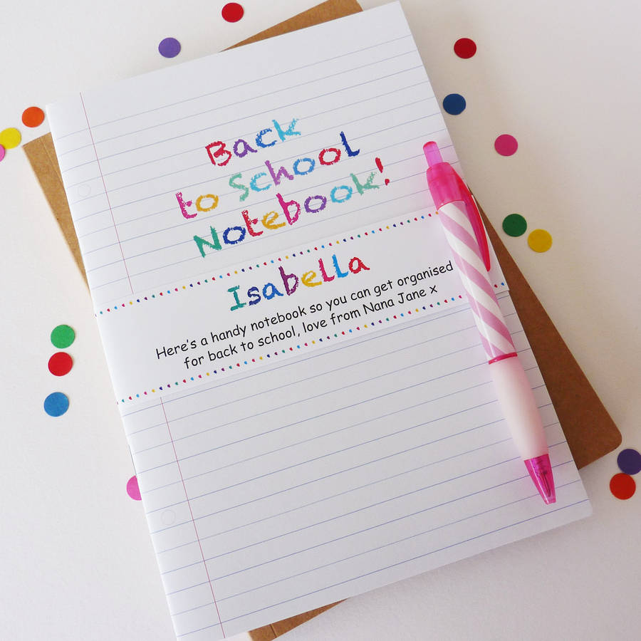 back to school notebook by little cherub design | notonthehighstreet.com