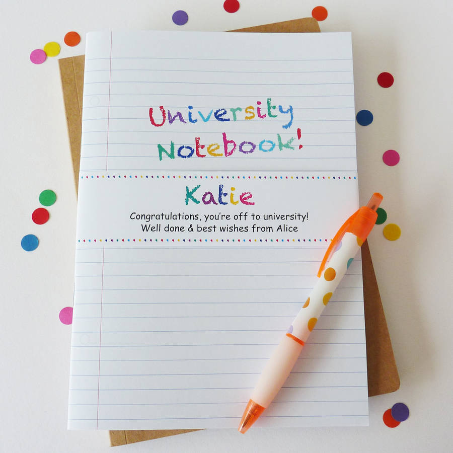 University Notebook By Little Cherub Design | notonthehighstreet.com