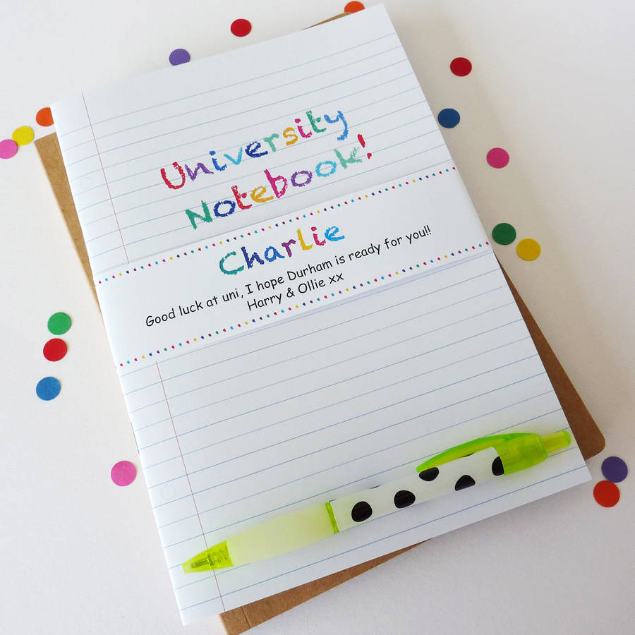 University Notebook By Little Cherub Design | notonthehighstreet.com