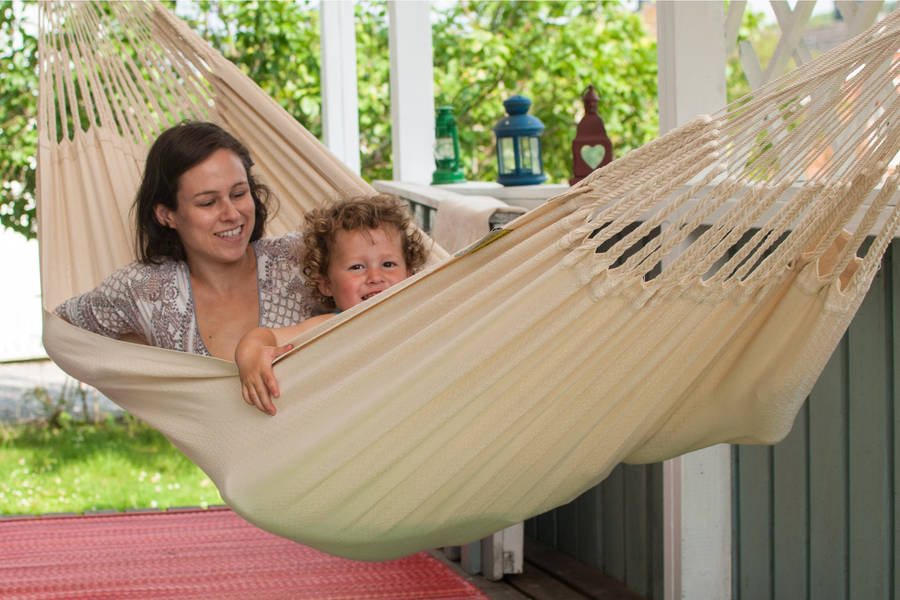 Knitted Cream Cotton Single Hammock By Emilyhannah Ltd