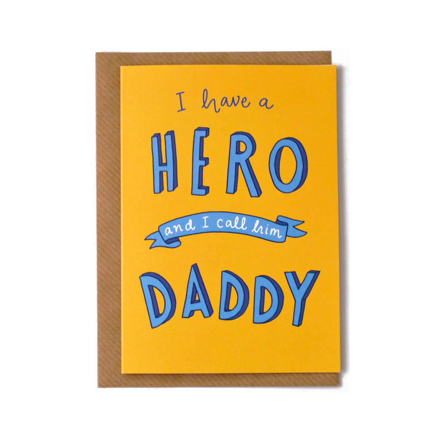 hero daddy! birthday card by jen roffe | notonthehighstreet.com