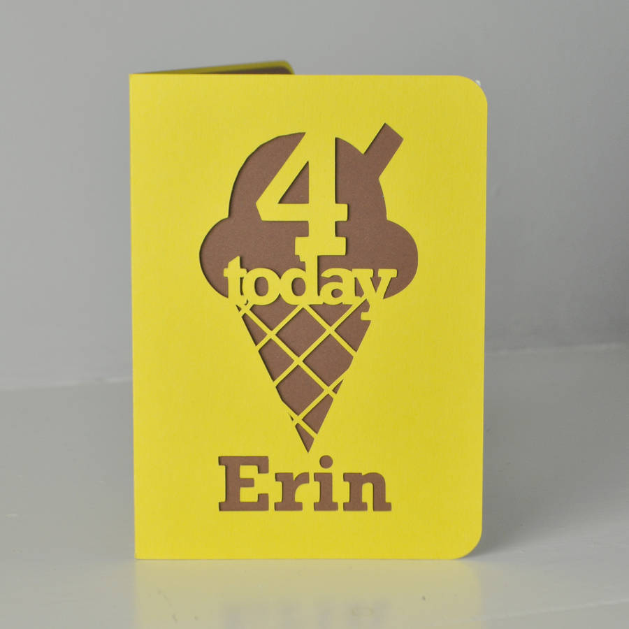 Ice Cream Cone Papercut Card, 1 of 7