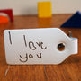 Your Child's Handwriting Engraved On A Leather Key Fob, thumbnail 1 of 7