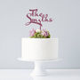 Personalised Calligraphy Surname Wedding Cake Topper, thumbnail 1 of 5