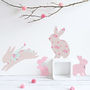 Vintage Floral Rabbit Wall Stickers, thumbnail 1 of 5