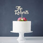 Personalised Surname Wooden Wedding Cake Topper, thumbnail 1 of 3