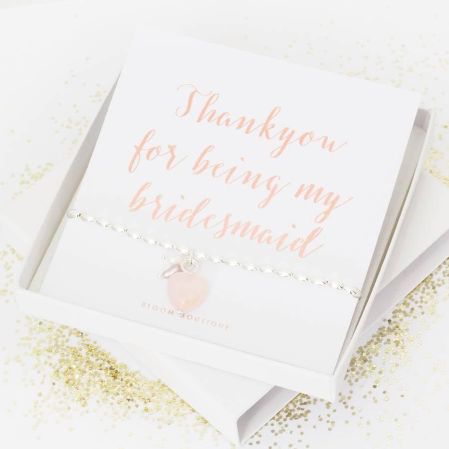 Thank You For Being My Bridesmaid Bracelet Gift Set By Bloom Thank You For Being My Bridesmaid