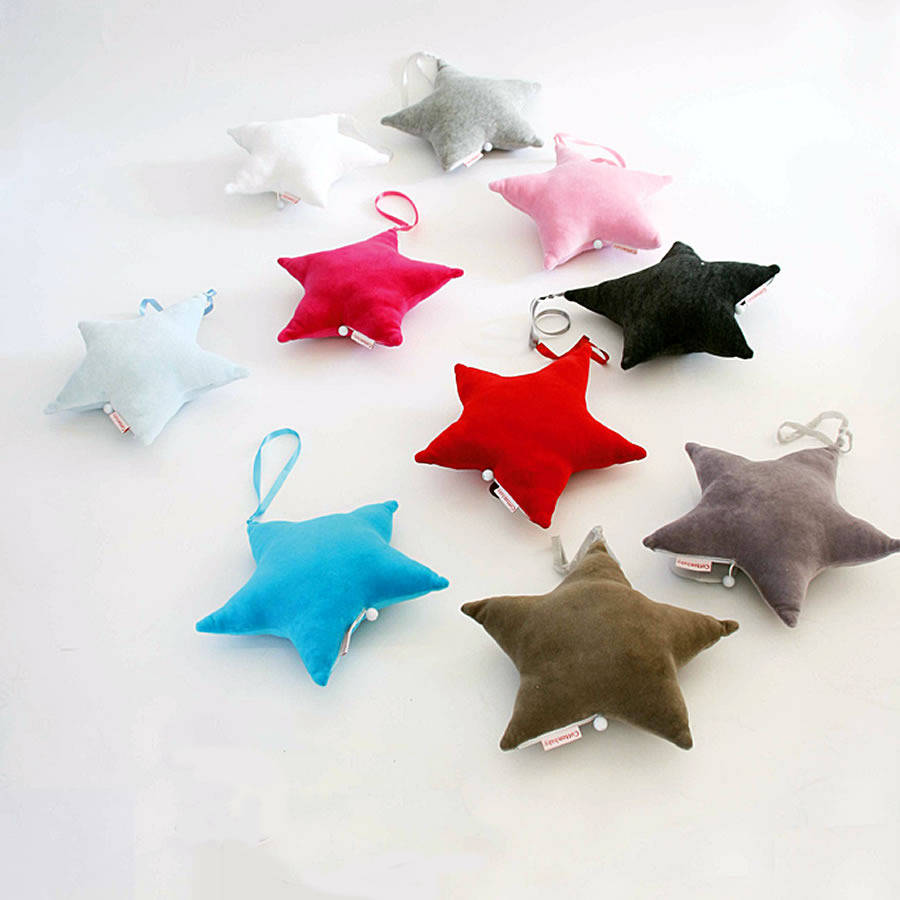 Cotton Velour Star Shaped Musical Mobile, 1 of 7