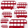 Mini London Buses And Cab Wall Stickers, thumbnail 2 of 3