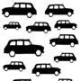 Mini London Buses And Cab Wall Stickers, thumbnail 3 of 3