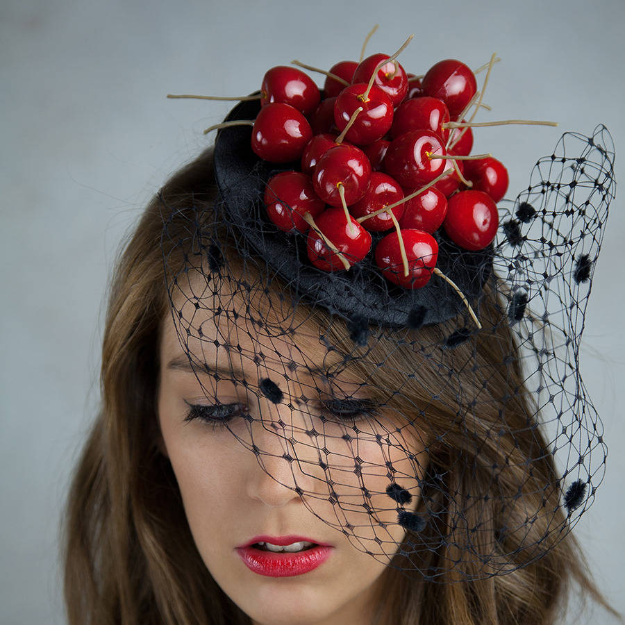 hat with cherries