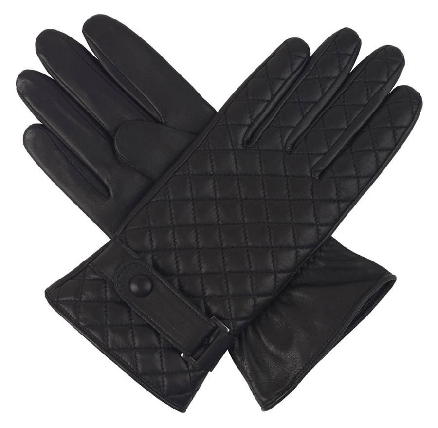 Sarah. Women's Silk Lined Quilted Leather Gloves By Gloves
