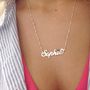 Personalised Name Necklace With Birthstone, thumbnail 4 of 12