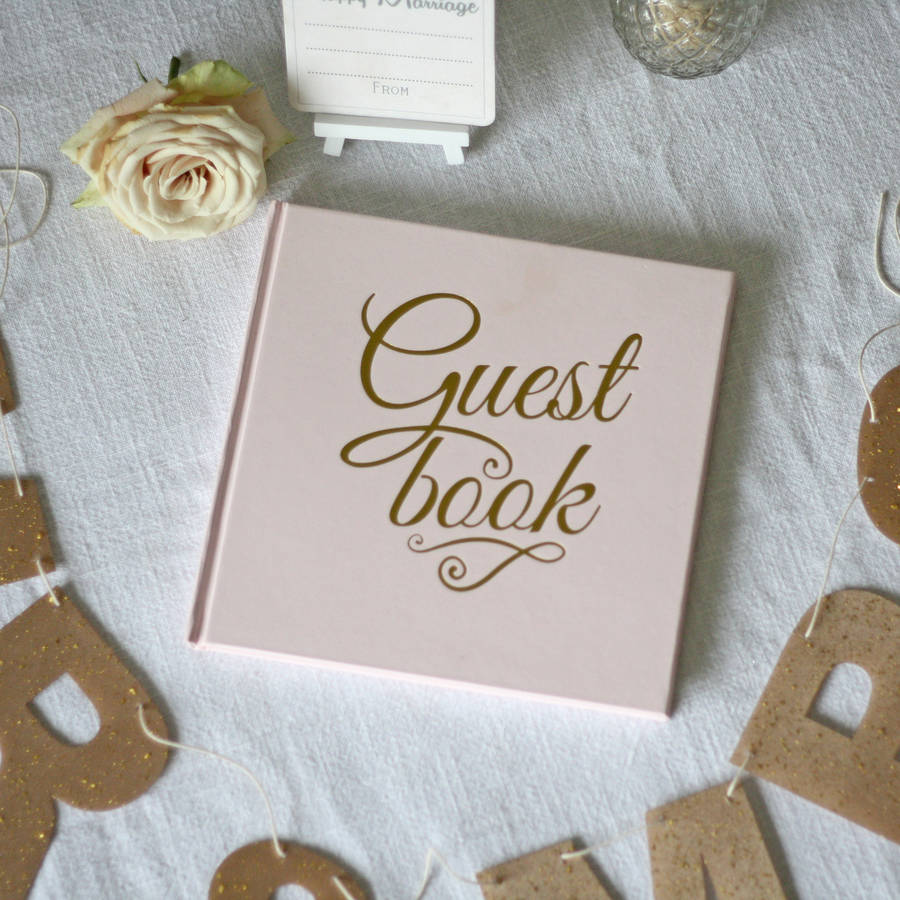 Pink And Gold Foil Guest Book By The Wedding of my Dreams