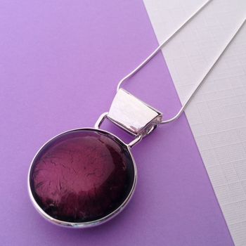 Silver Pendant With Circle Of Murano Glass, 6 of 8