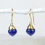 Lapis Lazuli Vermeil Drop Earrings, thumbnail 3 of 4