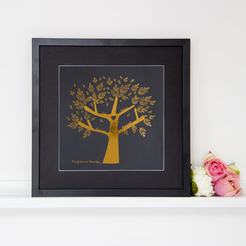 Metallic Personalised Family Tree Print For Her, 2 of 11
