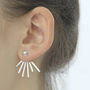 Sterling Silver Sun Ray Two Way Earring Jackets, thumbnail 1 of 6