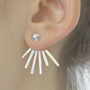 Sterling Silver Sun Ray Two Way Earring Jackets, thumbnail 2 of 6