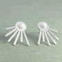 Sterling Silver Sun Ray Two Way Earring Jackets, thumbnail 4 of 6