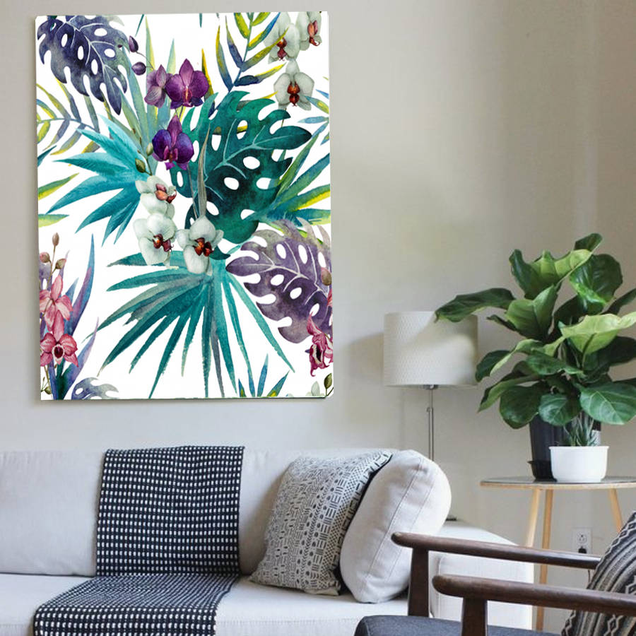 botanical costa rica, canvas art by palm valley | notonthehighstreet.com