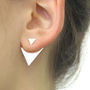Triangle Two Way Sterling Silver Earring Jackets, thumbnail 2 of 6