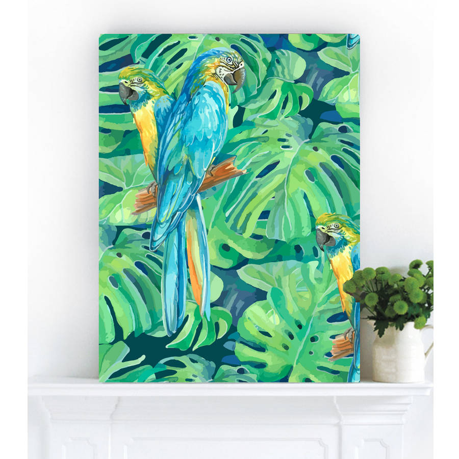 botanical jungle, canvas art by palm valley | notonthehighstreet.com