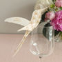 Deco Hummingbird Wine Glass Place Card, thumbnail 7 of 9