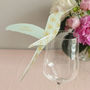 Deco Hummingbird Wine Glass Place Card, thumbnail 3 of 9