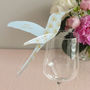 Deco Hummingbird Wine Glass Place Card, thumbnail 5 of 9