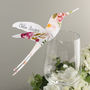 Floral Affair Hummingbird Wine Glass Place Card X10, thumbnail 2 of 5