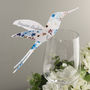 Floral Affair Hummingbird Wine Glass Place Card X10, thumbnail 4 of 5