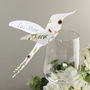 Floral Affair Hummingbird Wine Glass Place Card X10, thumbnail 5 of 5