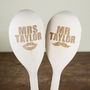 Personalised 'Mr And Mrs' Wooden Spoons, thumbnail 3 of 3