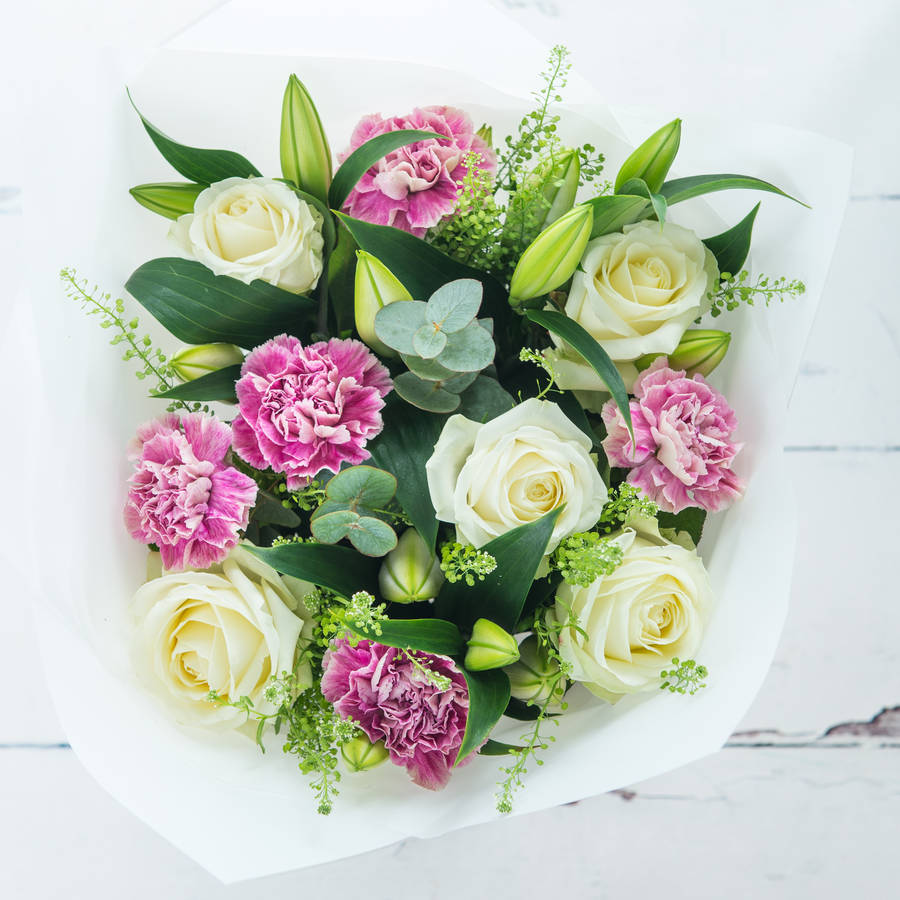 Rosebud Fresh Flowers Bouquet By Appleyard London