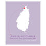 Engaged In St Lucia Personalised Print, thumbnail 5 of 11
