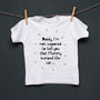 Personalised Toddler Announcement T Shirt, thumbnail 4 of 4