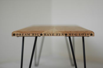 Personalised Vintage Style Hairpin Leg Table, 2 of 4